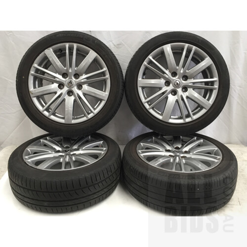 17 Inch Renault Alloy Wheels And Tyres Lot Of Four