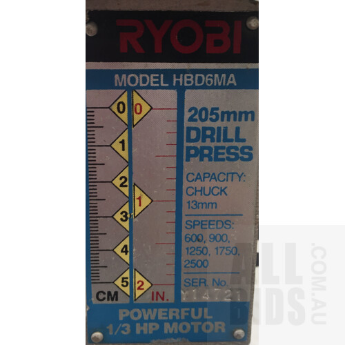 Ryobi HBD6MA 205mm 5 Speed Drill Press