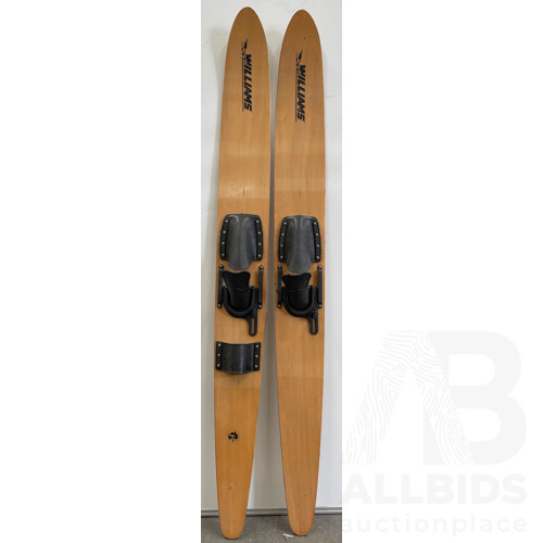 Vintage Wooden Combo Water Skis Fred Williams