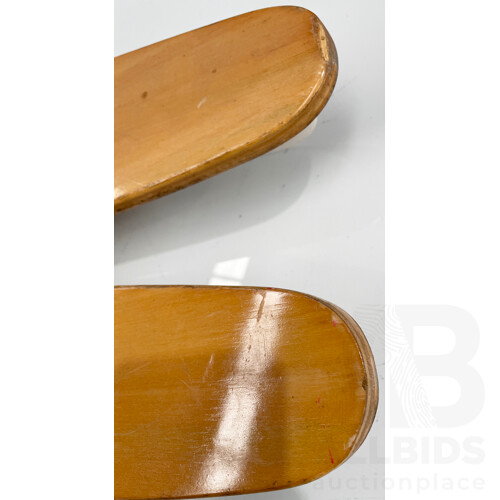 Vintage Wooden Combo Water Skis Fred Williams