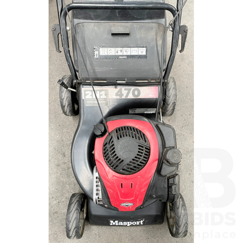 Masport Petrol Lawn Mower 470 2N1