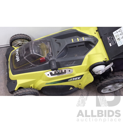 Ryobi 36 Volt Cordless Electrc Lawn Mower - RLM36