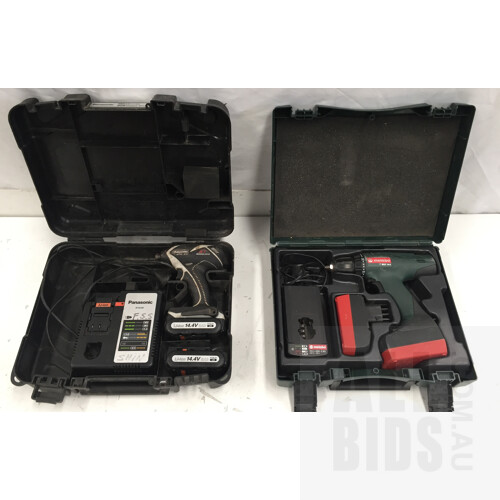 Panasonic EY7540 Impact Driver And Metabo BZS14.4 Cordless Drill