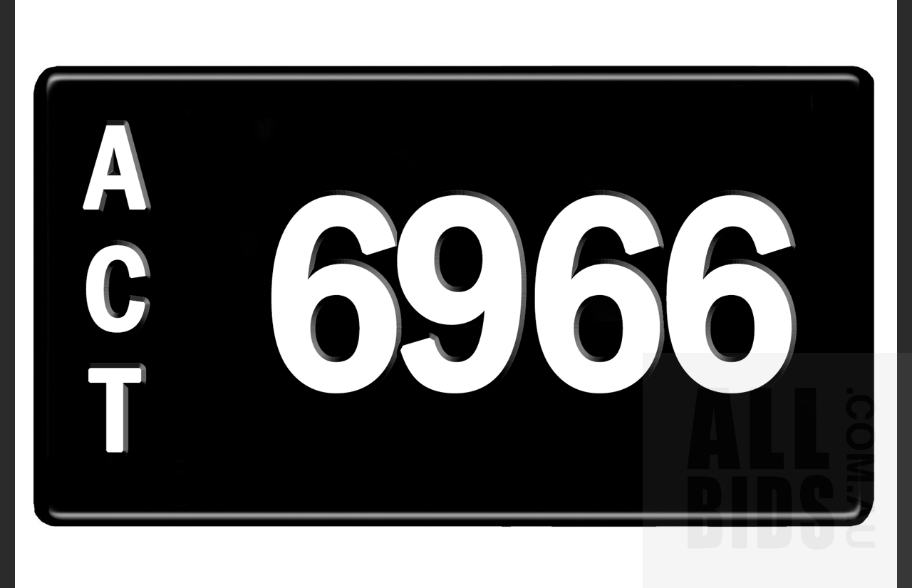 ACT 4-Digit Number Plate - 6966