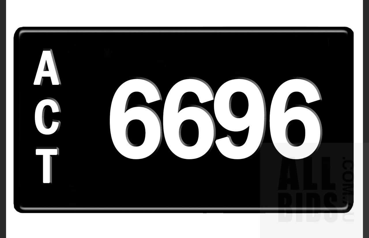 ACT 4-Digit Number Plate - 6696