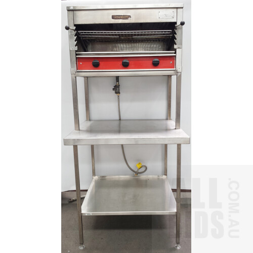 Waldorf Overhead LP Gas Salamander Grill and Stainless Steel Bench