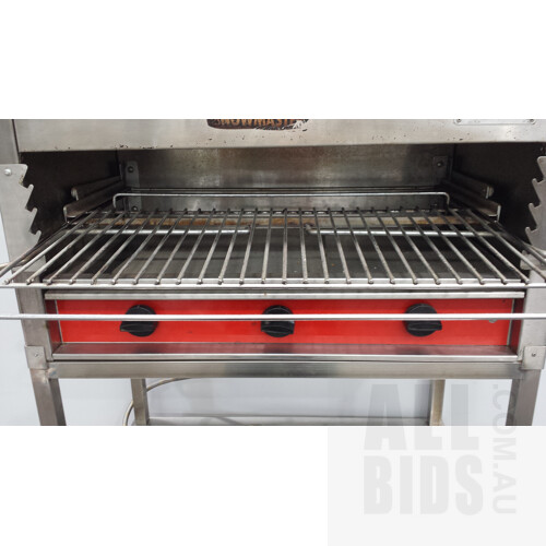 Waldorf Overhead LP Gas Salamander Grill and Stainless Steel Bench