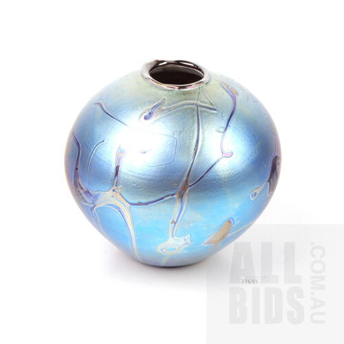 Cape Byron Hot Glass Studio Polychrome Vase, Dated 89