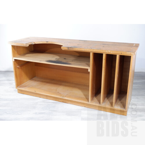 Large Timber Work Bench with Storage Below