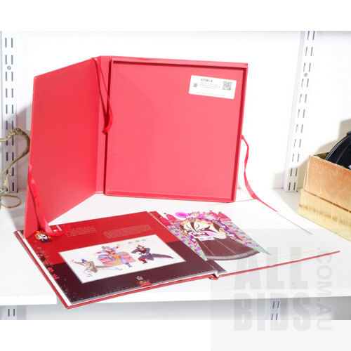 Paper Cut in China Facial Make Up of Peking Opera Book in Presentation Box