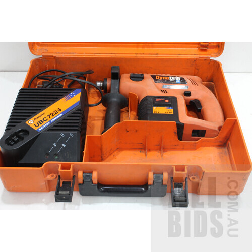 Ramset Dyna Drill 524 Cordless 24 Volt NiCd Rotary Concrete/Hammer Drill