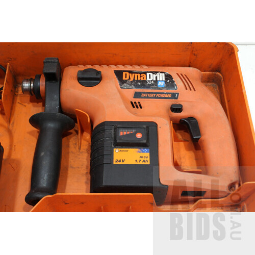 Ramset Dyna Drill 524 Cordless 24 Volt NiCd Rotary Concrete/Hammer Drill