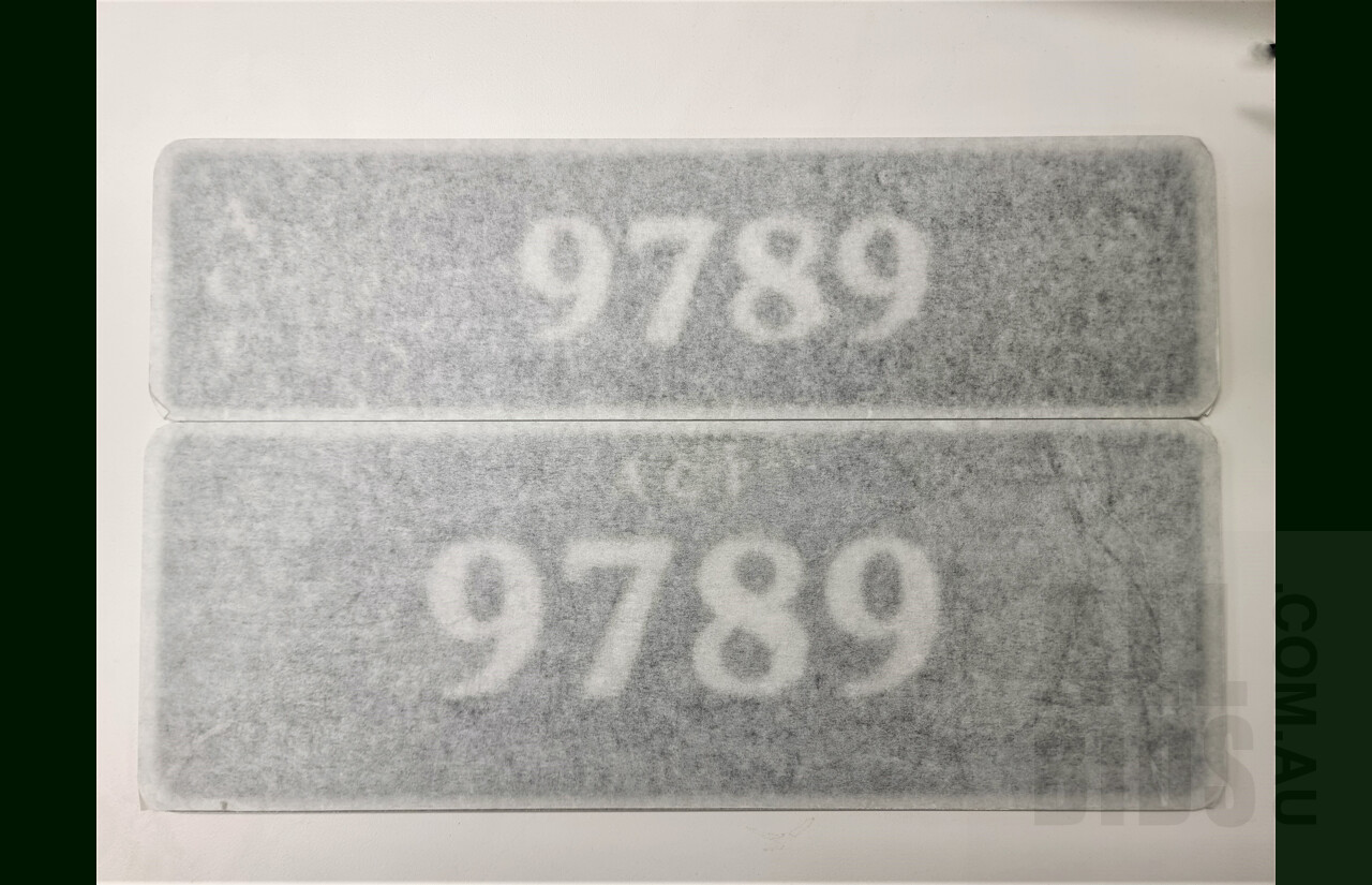 ACT 4-Digit Number Plate - 9789