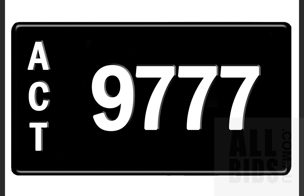 ACT 4-Digit Number Plate - 9777