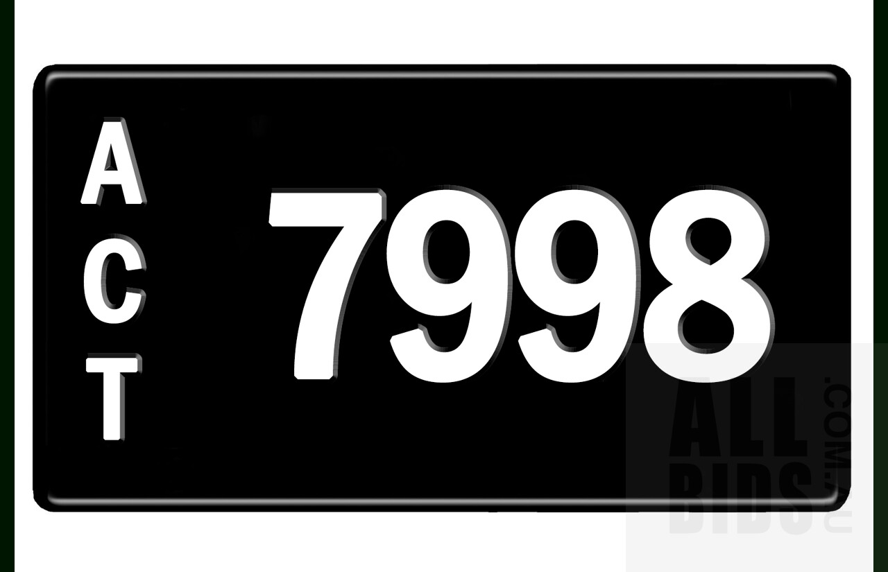 ACT 4-Digit Number Plate - 7998