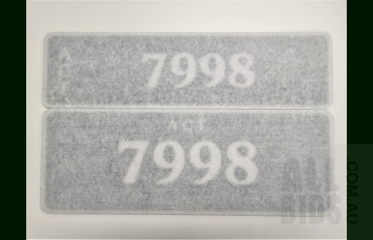 ACT 4-Digit Number Plate - 7998