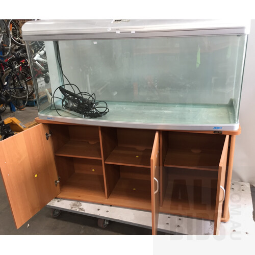 Jebo R3150 Curved Glass Tank And Aqua One Fish Tank Cabinet