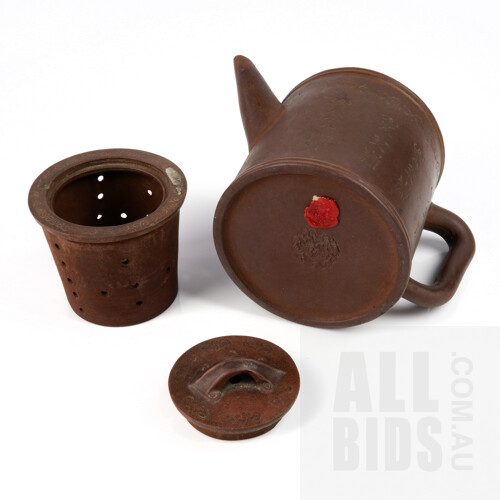 Chinese Yixing Teapot with Wax Export Seal to Base