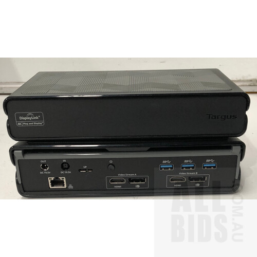 Targus (DOCK177) Universal USB 3.0 DV4K Docking Station - Lot of Five