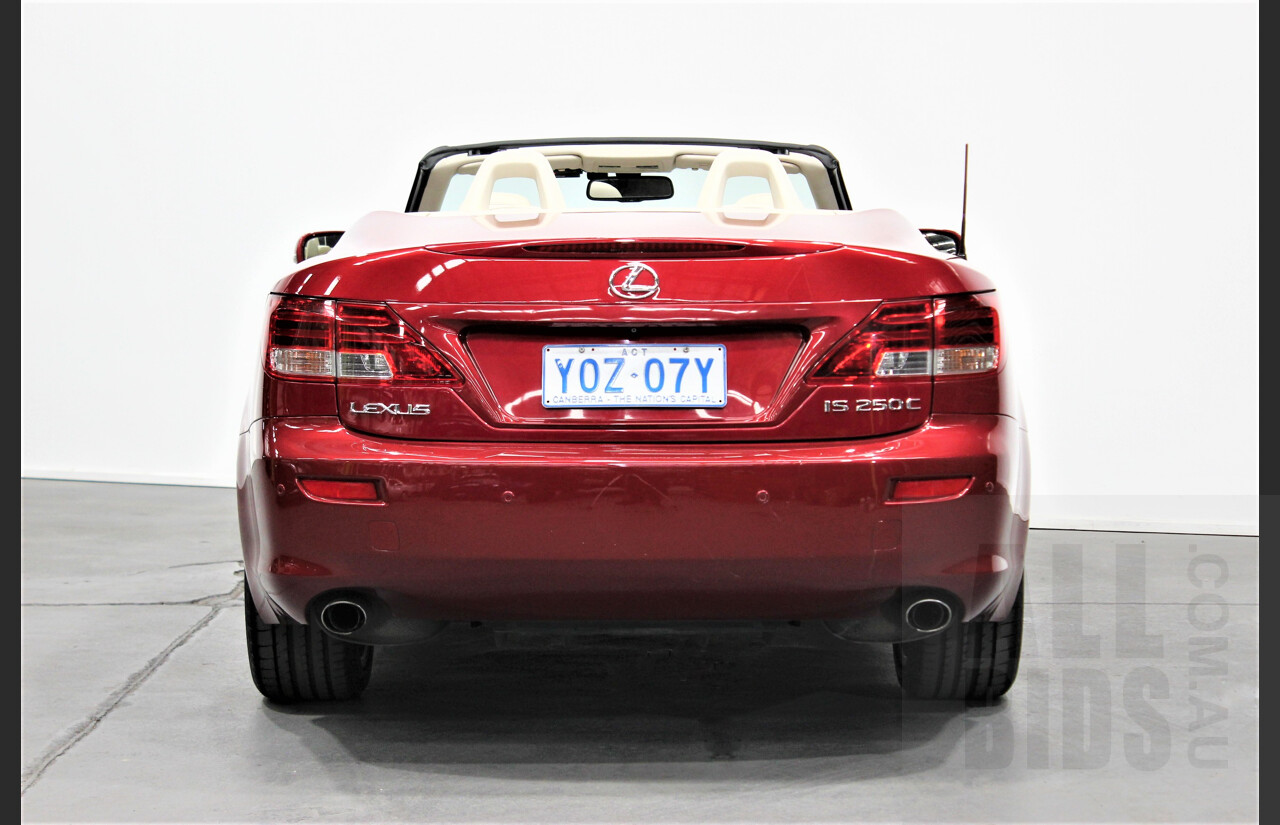 9/2010 Lexus IS250C Prestige GSE20R 2d Convertible Red 2.5L
