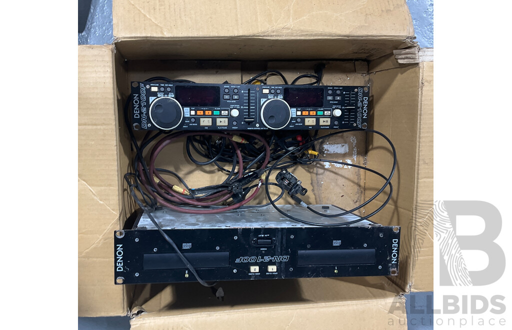 Denon DN-2100F Double CD Player in Original Box, Evidence of Rust