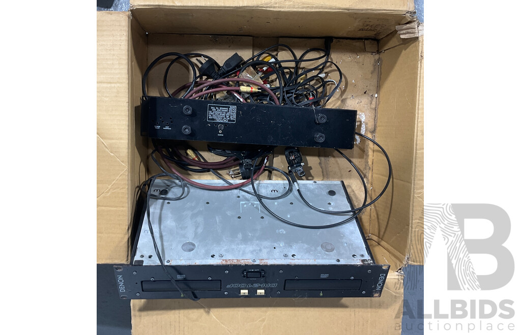 Denon DN-2100F Double CD Player in Original Box, Evidence of Rust