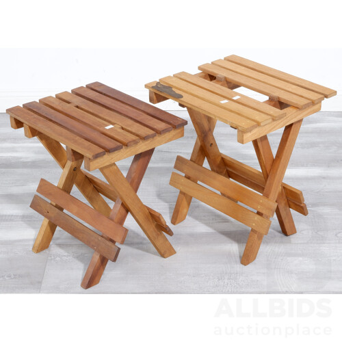 Two Small Folding Tables