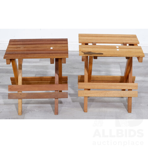 Two Small Folding Tables