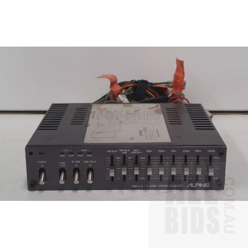 Alpine 3000 20W x 4 / 5-Band Graphic EQ