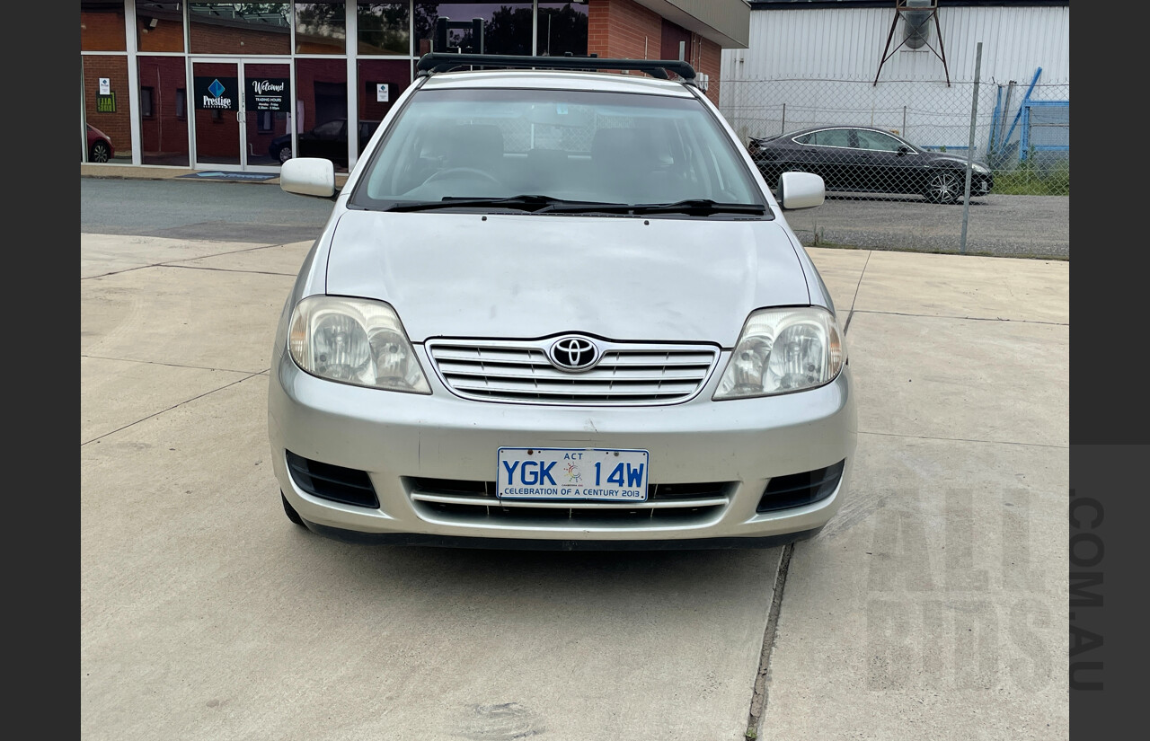 8/2005 Toyota Corolla Conquest ZZE122R 4d Wagon Silver 1.8L