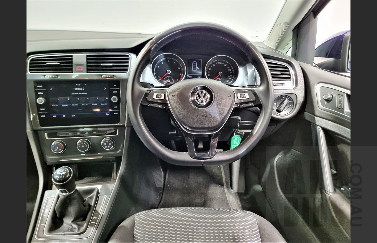 9/2018 Volkswagen Golf 110 TSI Trendline 5d Hatchback Blue 1.4L Turbo