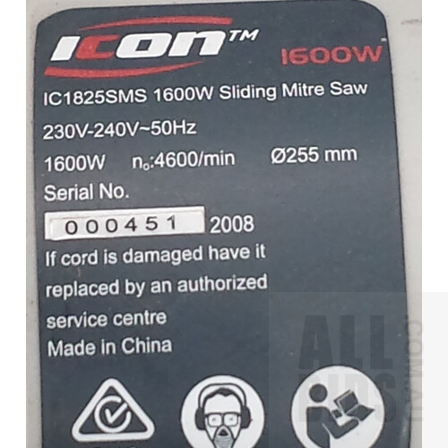 Icon 255mm Electric Sliding Mitre Saw