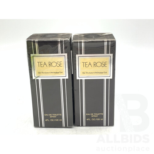 Tea Rose Eau De Tolette 120ml - Lot of Two - New Orp $140