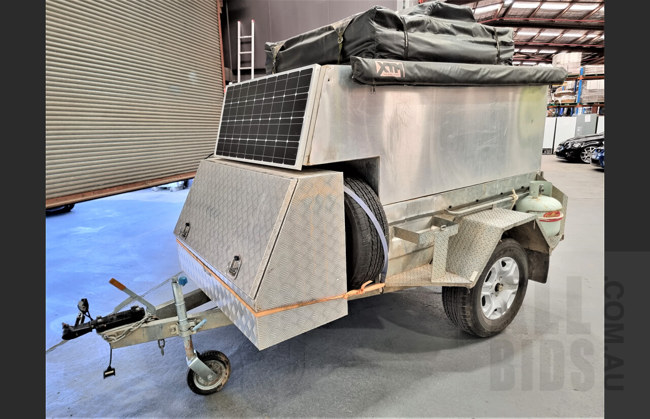 Homemade 6x4 High-Side Camper Trailer with Accessories