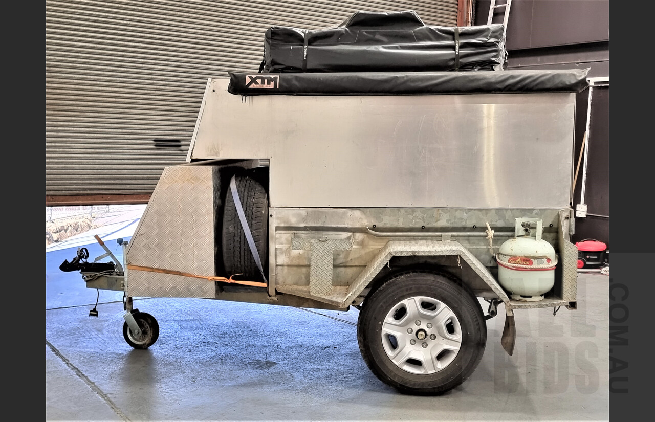 Homemade 6x4 High-Side Camper Trailer with Accessories