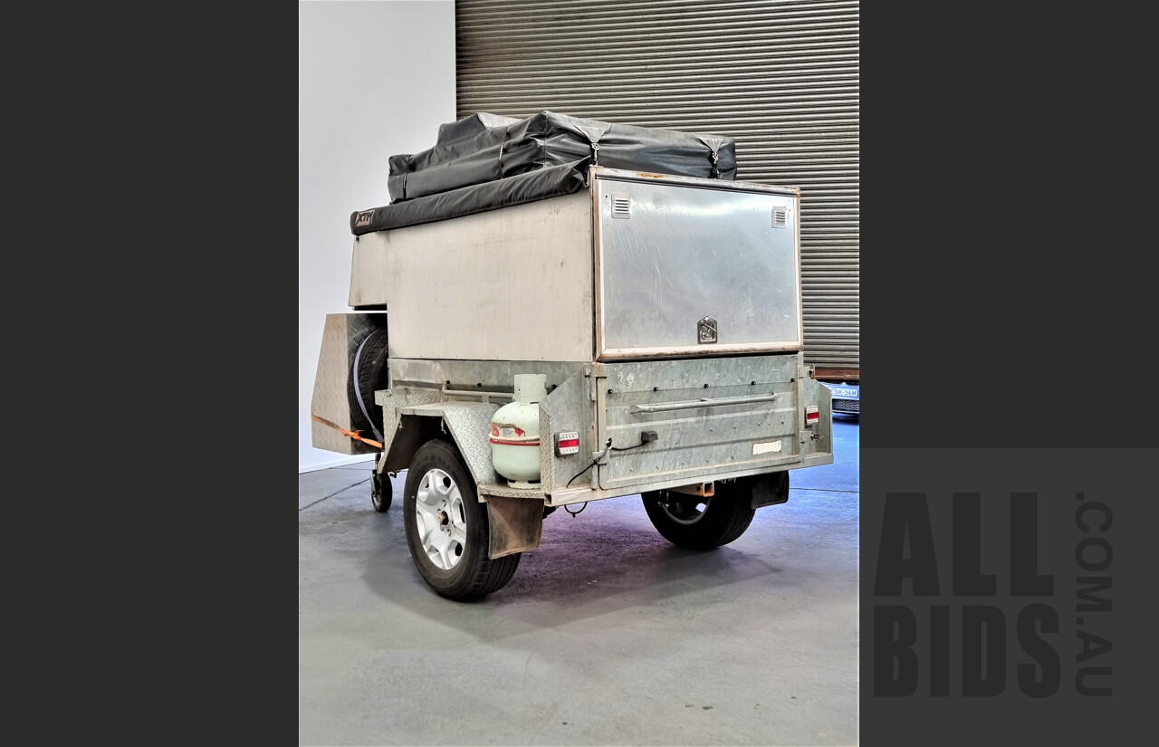 Homemade 6x4 High-Side Camper Trailer with Accessories