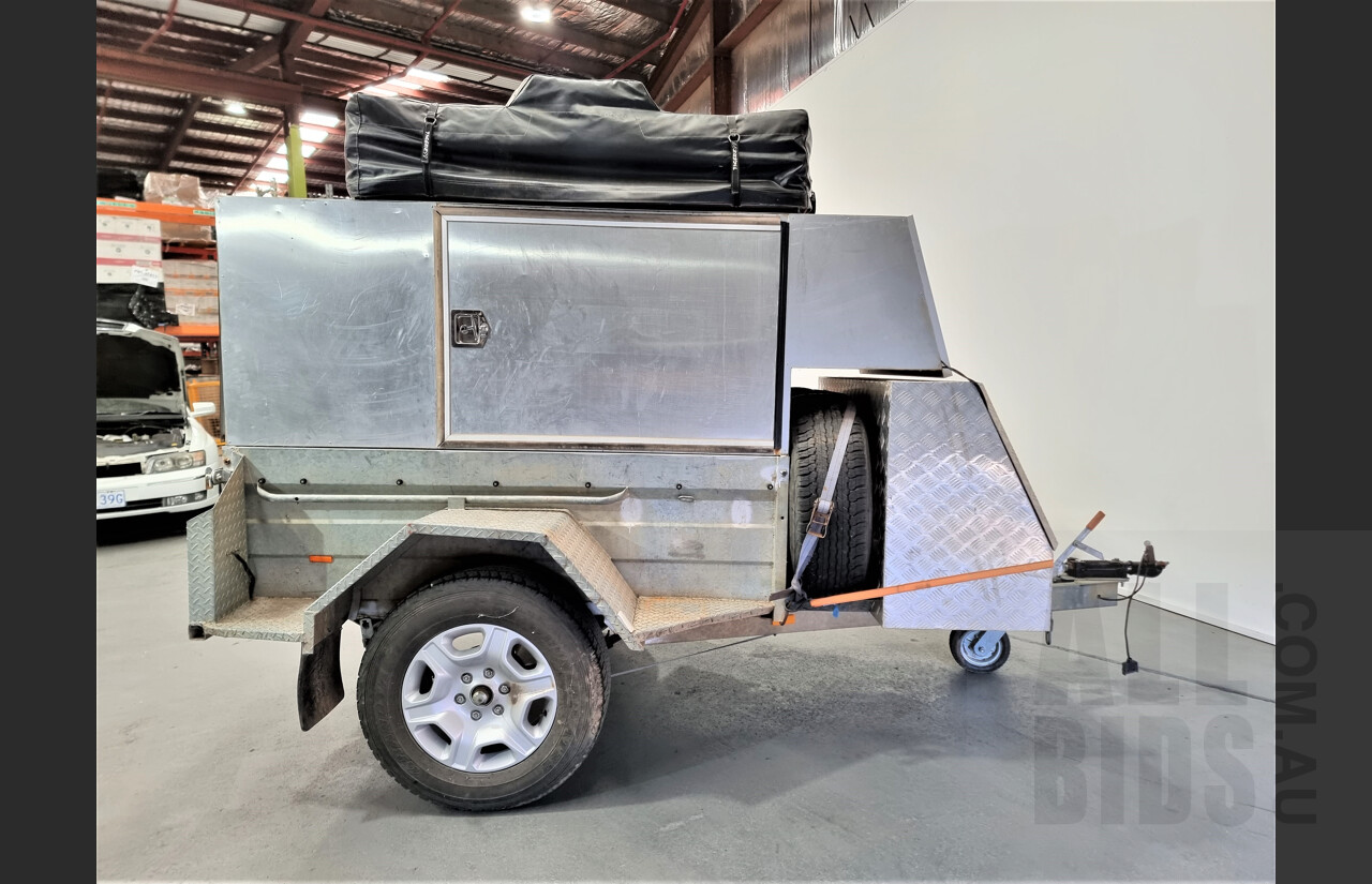 Homemade 6x4 High-Side Camper Trailer with Accessories