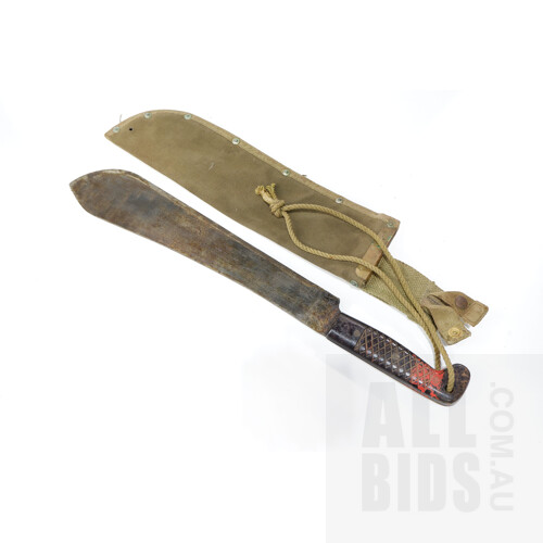 Australian WWII Army Machete with Canvas Sheath