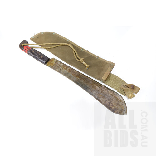 Australian WWII Army Machete with Canvas Sheath