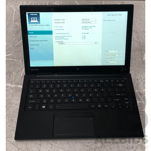 Toshiba Portege Z20t-C Intel Core (M-5Y51) 1.10GHz 2-Core CPU 12.5-Inch 2-in-1 Touchscreen Laptop