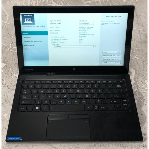 Toshiba Portege Z20t-C Intel Core m5 (6Y54) 1.10GHz 2-Core CPU 12.5-Inch 2-in-1 Touchscreen Laptop