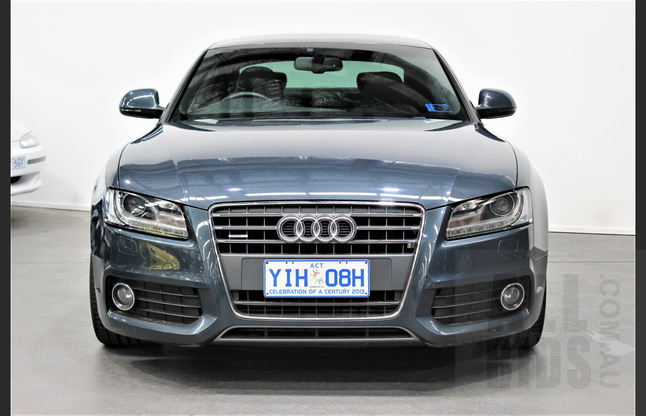 4/2009 Audi A5 2.0 TFSI Quattro 8T S-Line 2d Coupe Grey 2.0L Turbo