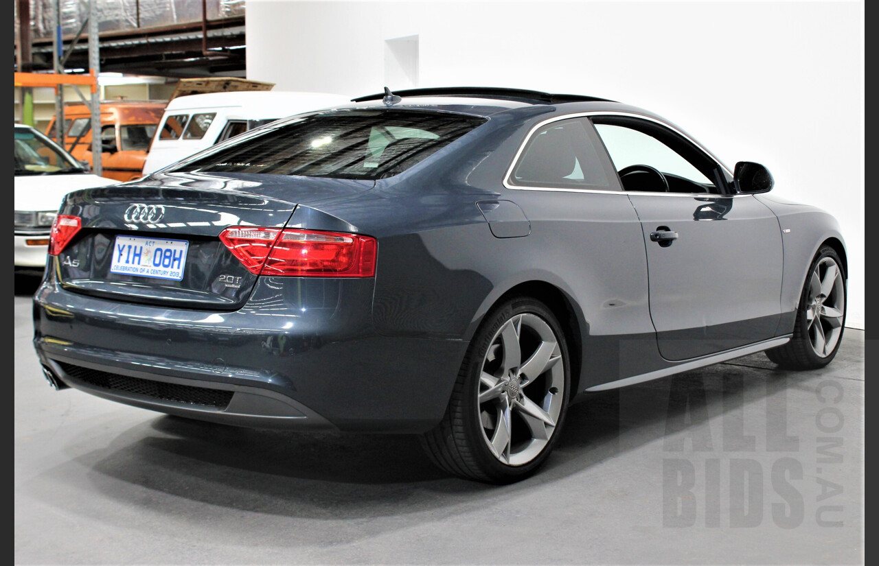 4/2009 Audi A5 2.0 TFSI Quattro 8T S-Line 2d Coupe Grey 2.0L Turbo