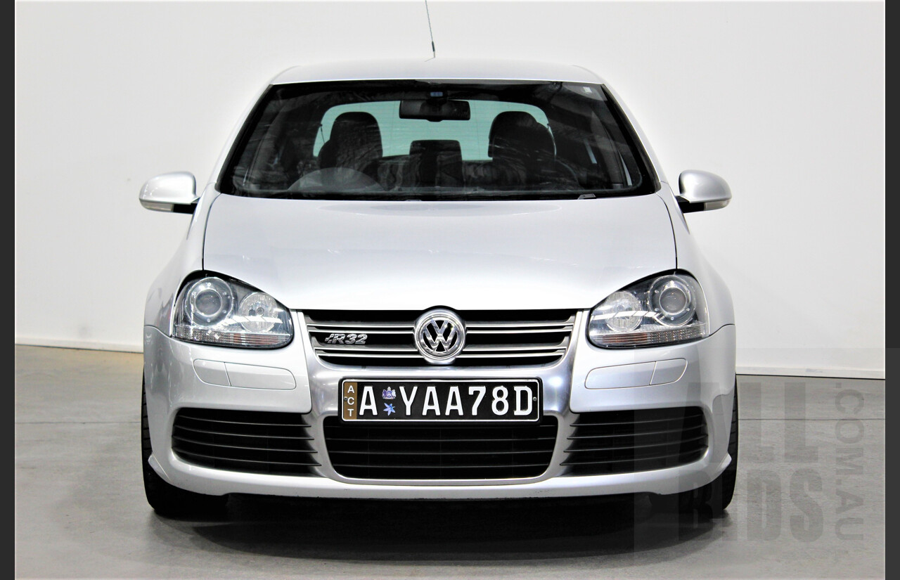 7/2009 Volkswagen Golf R32 MK5 1K MY09 5d Hatchback Metallic Silver 3.2L AWD VR6