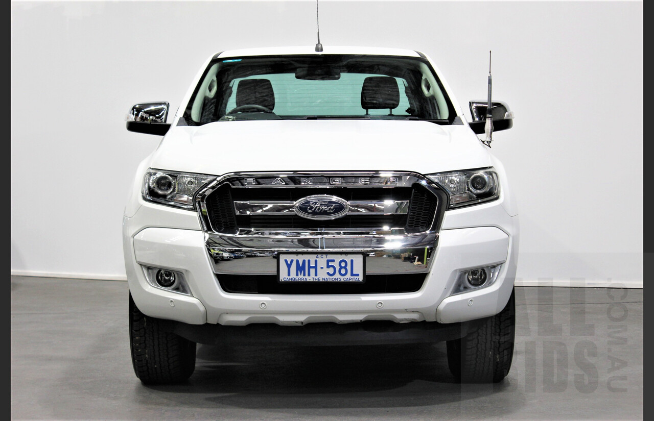 5/2017 Ford Ranger XLT 3.2 (4x4) PX Super Cab Utility White 3.2L Turbo Diesel