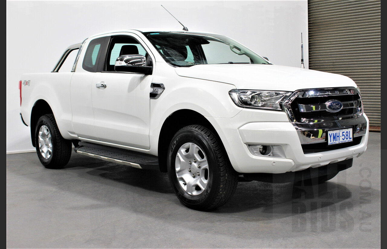 5/2017 Ford Ranger XLT 3.2 (4x4) PX Super Cab Utility White 3.2L Turbo Diesel