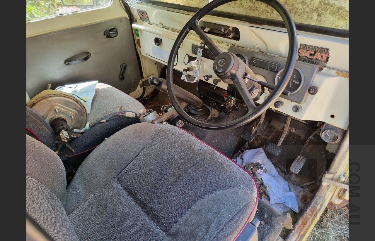 8/1984 Daihatsu F65 Wildcat/Scat/Taft (4x4)  P/up White 2.8L Diesel