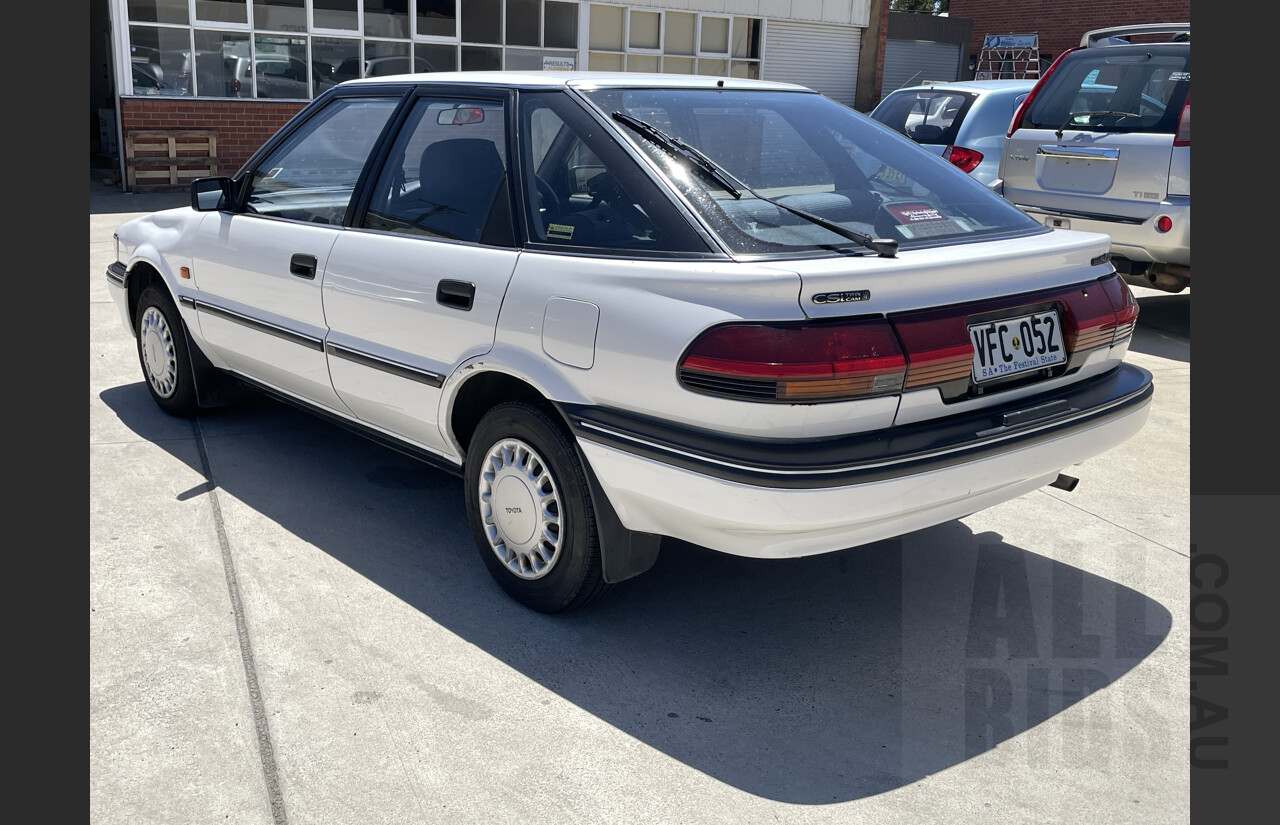 9/1991 Toyota Corolla CSi SECA AE94 5d Liftback White 1.6L - 77600kms