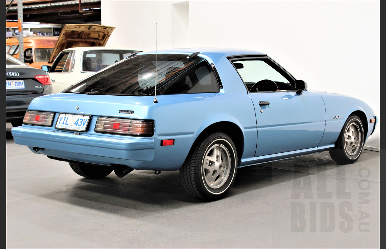 11/1980 Mazda RX7 Series 2 FB331 2d Coupe Blue 1.1L Rotary