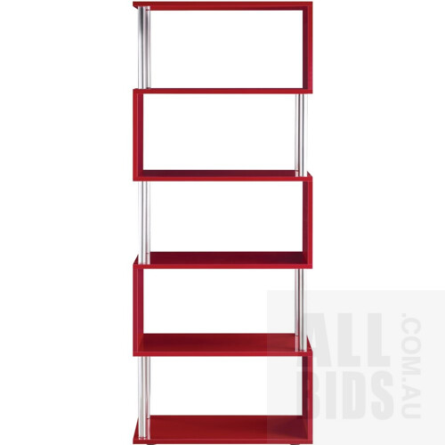 Otto Halcyon Five Shelf Bookcase - Brand New
